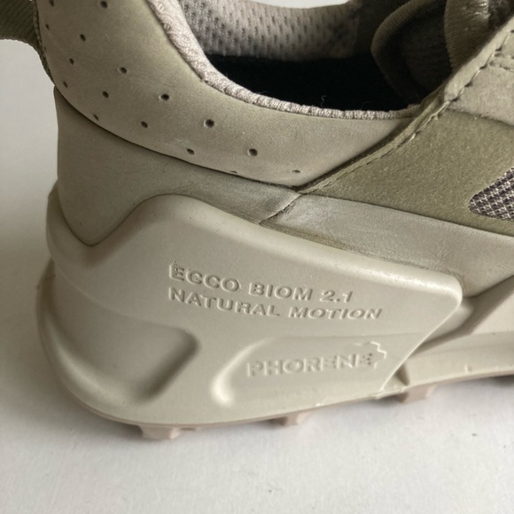 Ecco Biom 2.1 Grey Green Pink Waterproof Canvas Rubber Low Top Sneakers Size10.5 - Picture 6 of 15